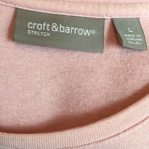 Croft & Barrow Stretch Long Sleeve Stripped Shirt LG - Picture 4 of 4